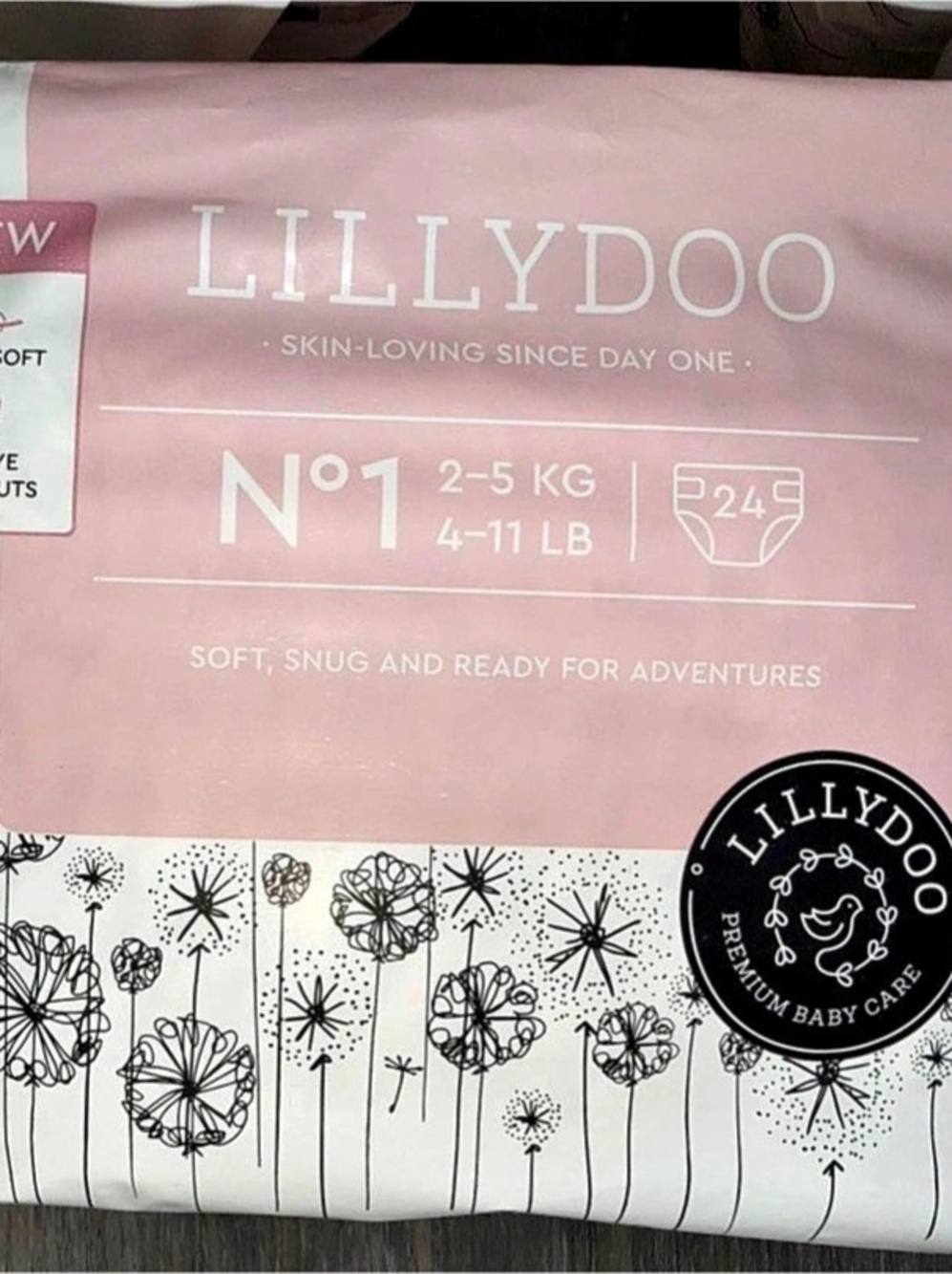 LILLYDOO No. 1 Baby Diapers 2-5 kg NWT